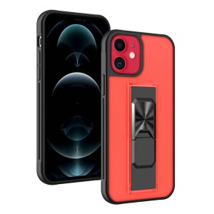 Nettech Apple iPhone 11 Uyumlu MicroCase Mıknatıs Yüzüklü Arka Koruma Kılıf (Kırmızı) NT-86917