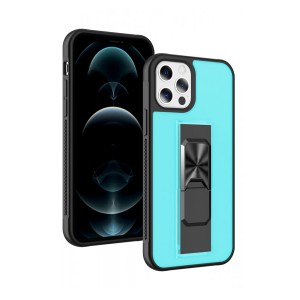 Nettech Apple iPhone 12 Uyumlu MicroCase Mıknatıs Yüzüklü Arka Koruma Kılıf (Turkuaz) NT-86925