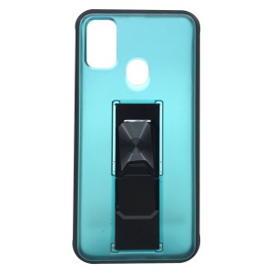Nettech Samsung Galaxy M21 Uyumlu MicroCase Mıknatıs Yüzüklü Arka Koruma Kılıf (Turkuaz) NT-87027