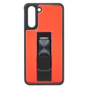 Nettech Samsung Galaxy S21 Uyumlu MicroCase Mıknatıs Yüzüklü Arka Koruma Kılıf (Kırmızı) NT-87031