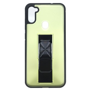 Nettech Samsung Galaxy A11 Uyumlu MicroCase Mıknatıs Yüzüklü Arka Koruma Kılıf (Sarı) NT-86998