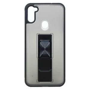 Nettech Samsung Galaxy A11 Uyumlu MicroCase Mıknatıs Yüzüklü Arka Koruma Kılıf (Siyah) NT-86993