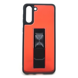 Nettech Samsung Galaxy S21 Plus Uyumlu MicroCase Mıknatıs Yüzüklü Arka Koruma Kılıf (Kırmızı) NT-87037