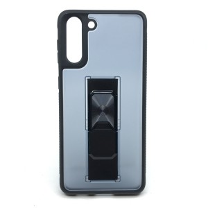 Nettech Samsung Galaxy S21 Plus Uyumlu MicroCase Mıknatıs Yüzüklü Arka Koruma Kılıf (Lila) NT-87038