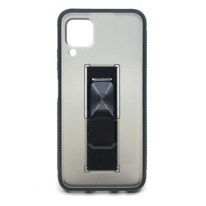 Nettech Huawei P40 Lite Uyumlu MicroCase Mıknatıs Yüzüklü Arka Koruma Kılıf (Siyah) NT-87077