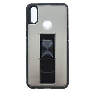 Nettech Samsung Galaxy A10S Uyumlu MicroCase Mıknatıs Yüzüklü Arka Koruma Kılıf (Siyah) NT-86999