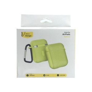 Nettech Apple Airpods Uyumlu Geniş Kutu Seri Arka Koruma Kılıf (Sarı) NT-91386