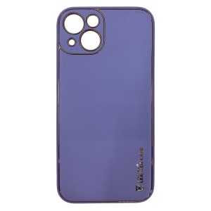 Nettech Apple iPhone 13 Uyumlu Coco Leather Seri Arka Koruma Kılıf (Lila) NT-90456