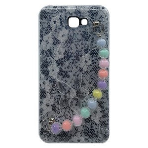 Nettech Samsung Galaxy G610 J7 Prime Uyumlu Desen Boncuklu Arka Koruma Kılıf (Çeşitli Renk) NT-91764