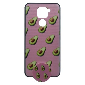 Nettech Xiaomi Redmi Note 9 Uyumlu Desenli Popsocket Seri Arka Koruma Kılıf (Çeşitli Desen) NT-91809