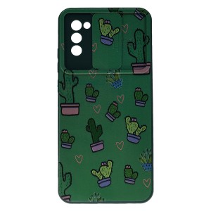 Nettech Samsung Galaxy A02S Uyumlu Desenli Kızaklı Arka Koruma Kılıf (Çeşitli Renk) NT-91946