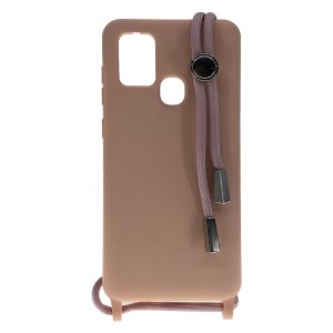 Nettech Samsung Galaxy A21S Uyumlu ipli Nano Arka Koruma Kılıf (Krem) NT-85069