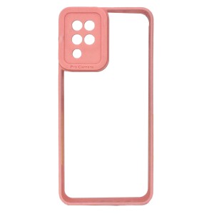 Nettech Samsung Galaxy A12 Uyumlu Güçlü Kamera Koruma Arka Koruma Kılıf (Pembe) NT-92089
