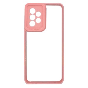 Nettech Samsung Galaxy A52 Uyumlu Güçlü Kamera Koruma Arka Koruma Kılıf (Pembe) NT-92085