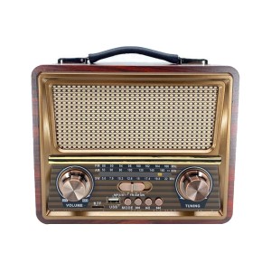 Raıseng R-2055BT Retro Klasik Tasarım Kablosuz Hoparlör - Speaker (Kahverengi) NT-92220