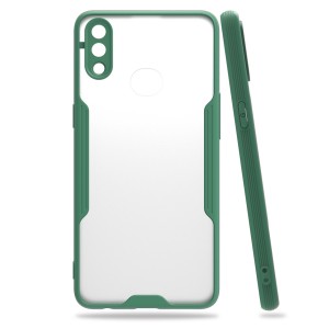 Nettech Samsung Galaxy A10S Uyumlu Kontrast Renkli Tuş Seri Arka Koruma Kılıf (Yeşil) NT-88700