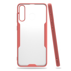 Nettech Samsung Galaxy A30 Uyumlu Kontrast Renkli Tuş Seri Arka Koruma Kılıf (Pembe) NT-88714