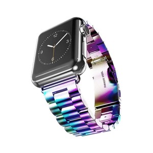 Nettech Apple Watch Seri 42/44 mm Uyumlu Metal Kordon (Mor) NT-92302