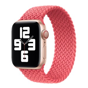 Nettech Apple Watch Seri 42/44 mm Uyumlu İp Örgü Bileklik (Pembe) NT-92335
