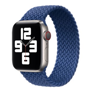 Nettech Apple Watch Seri 42/44 mm Uyumlu İp Örgü Bileklik (Mavi) NT-92333