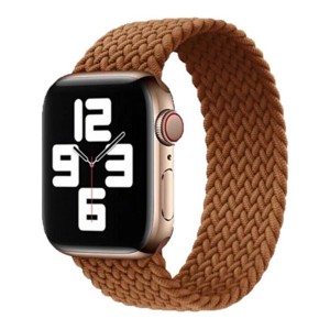 Nettech Apple Watch Seri 40/38 mm Uyumlu İp Örgülü Kordon (Kahverengi) NT-92296