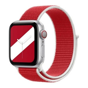 Nettech Apple Watch Seri 40/38 mm Uyumlu İp Örgülü Kordon (Kırmızı) NT-92055