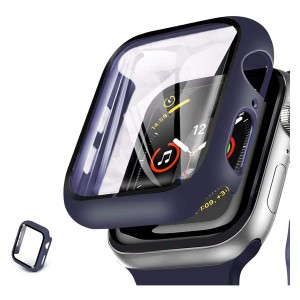 Nettech Apple Watch Series 4 44 mm Uyumlu 360 Ekran Kasa Koruma Full Cam Koruyucu (Lacivert) NT-92362