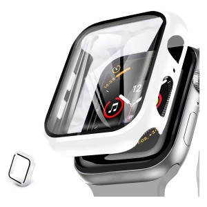 Nettech Apple Watch Series 4 44 mm Uyumlu 360 Ekran Kasa Koruma Full Cam Koruyucu (Beyaz) NT-92359