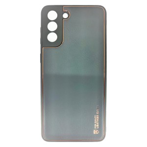 Nettech Samsung Galaxy S21 Plus Uyumlu Coco Leather Seri Arka Koruma Kılıf (Yeşil) NT-87830