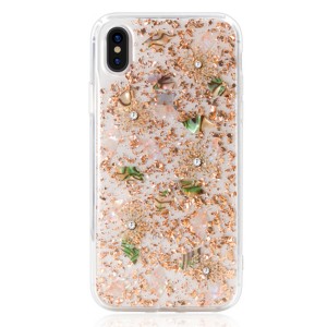 Kingxbar Apple iPhone XS Max Uyumlu Çiçek Desenli Arka Koruma Kılıf (Şeffaf) NT-92421