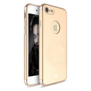 Totu Apple iPhone 7 Uyumlu Arka Koruma Arka Koruma Kılıf (Gold) NT-92442