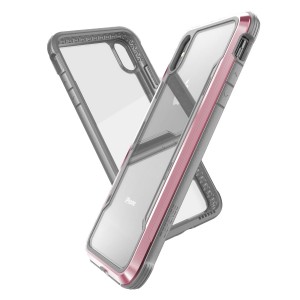 Defense Apple iPhone XS Max Uyumlu Shield Tank Seri Arka Koruma Kılıf (Pembe) NT-92483