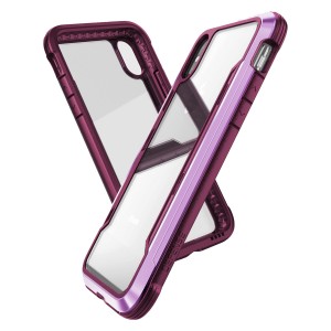 Defense Apple iPhone X Uyumlu Shield Tank Seri Arka Koruma Kılıf (Mor) NT-92456