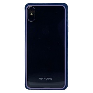 X-Doria Apple iPhone XS Max Uyumlu Çerçeve Glass Seri Arka Koruma Kılıf (Mor) NT-92478