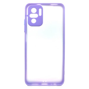 Nettech Xiaomi Redmi Note 10 Uyumlu Kontrast Renkli Tuş Seri Arka Koruma Kılıf (Lila) NT-88763