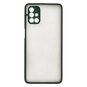 Nettech Samsung Galaxy M31S Uyumlu Kontrast Renkli Tuş Seri Arka Koruma Kılıf (Yeşil) NT-88754