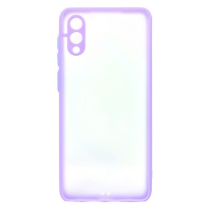 Nettech Samsung Galaxy A02 Uyumlu Kontrast Renkli Tuş Seri Arka Koruma Kılıf (Lila) NT-88721