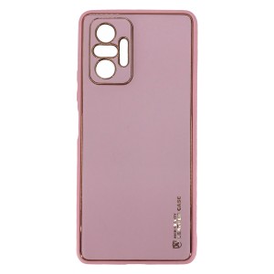Nettech Xiaomi Redmi Note 10 Pro 4G Uyumlu Coco Leather Seri Arka Koruma Kılıf (Pembe) NT-90599