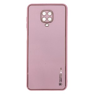 Nettech Xiaomi Redmi Note 9 Pro Uyumlu Coco Leather Seri Arka Koruma Kılıf (Pembe) NT-90579