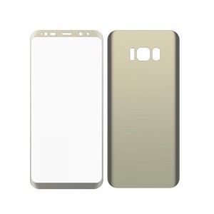 Nettech Samsung Galaxy G950 S8 Uyumlu Ön Koruma Full Cover Nano Ekran Koruyucu (Gold) VR-2286