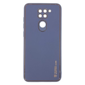 Nettech Xiaomi Redmi Note 9 Uyumlu Coco Leather Seri Arka Koruma Kılıf (Gri) NT-90572