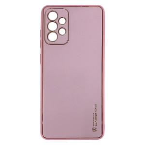 Nettech Samsung Galaxy A72 Uyumlu Coco Leather Seri Arka Koruma Kılıf (Pembe) NT-90539