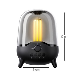 Nettech LP-20 Gece Lambalı Müzik Kutu Kablosuz Hoparlör - Speaker (Siyah) NT-92175