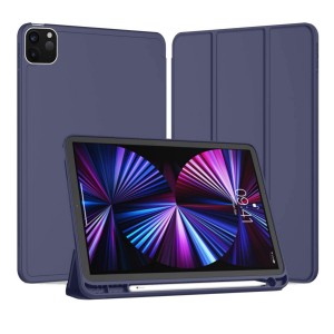 Nettech Apple iPad Pro 11 inç 2.Nesil 2020 Uyumlu Premium Smart 360 Kalem Yuvalı Kapaklı Kılıf (Lacivert) NT-93247