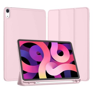 Nettech Apple iPad Mini 6 (MK8C3TU/A) Uyumlu Premium Smart 360 Kalem Yuvalı Kapaklı Kılıf (Pembe) NT-93225