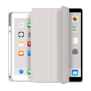 Nettech Apple iPad Air Uyumlu Premium Smart 360 Kalem Yuvalı Kapaklı Kılıf (Krem) NT-93240