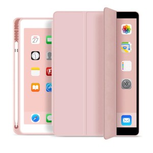 Nettech Apple iPad Air Uyumlu Premium Smart 360 Kalem Yuvalı Kapaklı Kılıf (Pembe) NT-93237