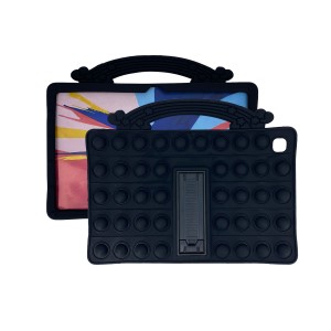 Nettech Samsung Galaxy Tab A 8 SM-T290 Uyumlu Standlı Pop It Arka Koruma (Siyah) NT-93265