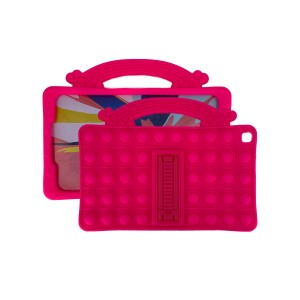 Nettech Samsung Galaxy T510 Tab A 10.1 (2019) Uyumlu Standlı Pop It Arka Koruma (Pembe) NT-93295
