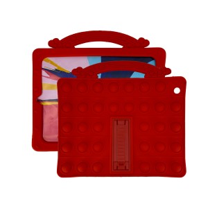 Nettech Apple iPad 2 Uyumlu Standlı Pop It Arka Koruma (Kırmızı) NT-93279
